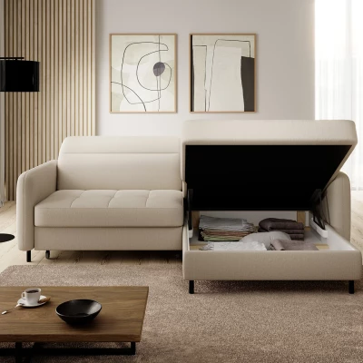 Elegantes Schlafsofa ZULEYKA – beige, rechte Ecke