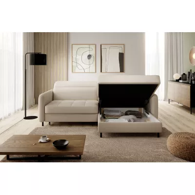 Elegantes Schlafsofa ZULEYKA – beige, rechte Ecke