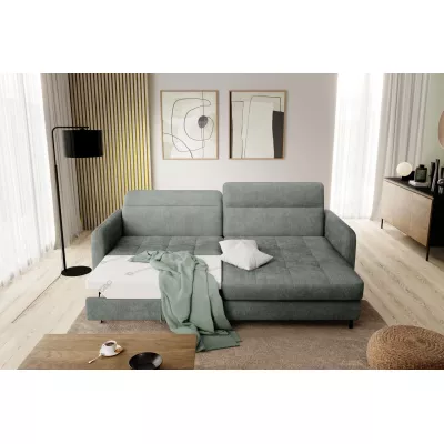 Elegantes Schlafsofa ZULEYKA – hellgrün, rechte Ecke