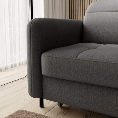 Elegantes Schlafsofa ZULEYKA – Graphit, rechte Ecke