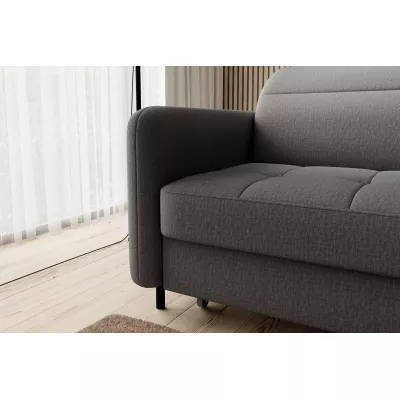 Elegantes Schlafsofa ZULEYKA – Graphit, rechte Ecke