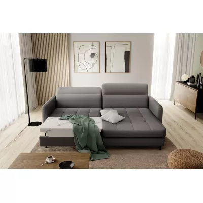 Elegantes Schlafsofa ZULEYKA – Graphit, rechte Ecke