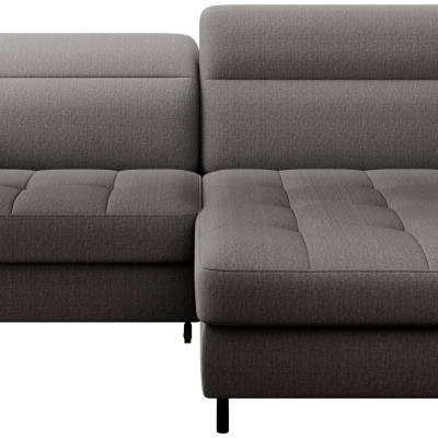 Elegantes Schlafsofa ZULEYKA – Graphit, rechte Ecke