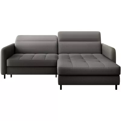 Elegantes Schlafsofa ZULEYKA – Graphit, rechte Ecke