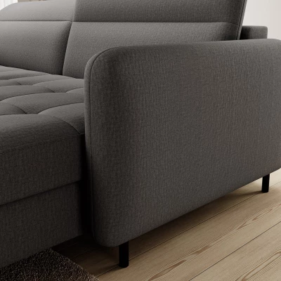 Elegantes Schlafsofa ZULEYKA – Graphit, rechte Ecke