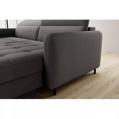 Elegantes Schlafsofa ZULEYKA – Graphit, rechte Ecke