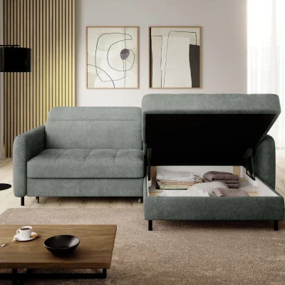 Elegantes Schlafsofa ZULEYKA – hellgrün, rechte Ecke