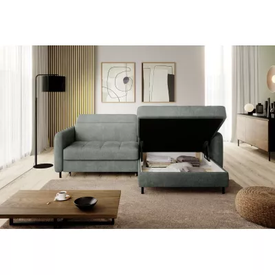 Elegantes Schlafsofa ZULEYKA – hellgrün, rechte Ecke