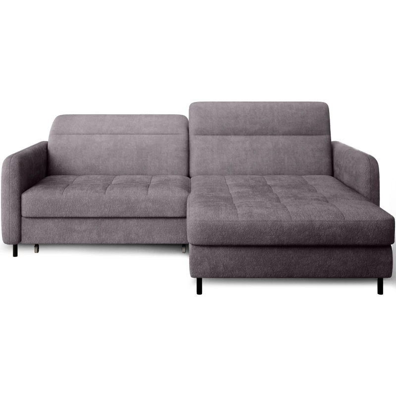 Elegantes Schlafsofa ZULEYKA – dunkelgrau, rechte Ecke
