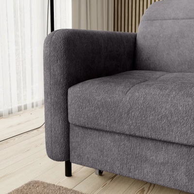 Elegantes Schlafsofa ZULEYKA – dunkelgrau, rechte Ecke