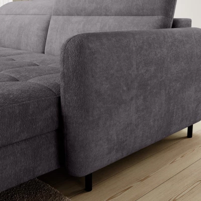 Elegantes Schlafsofa ZULEYKA – dunkelgrau, rechte Ecke