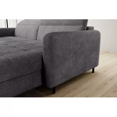 Elegantes Schlafsofa ZULEYKA – dunkelgrau, rechte Ecke