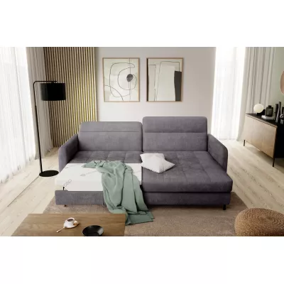 Elegantes Schlafsofa ZULEYKA – dunkelgrau, rechte Ecke