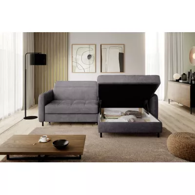 Elegantes Schlafsofa ZULEYKA – dunkelgrau, rechte Ecke