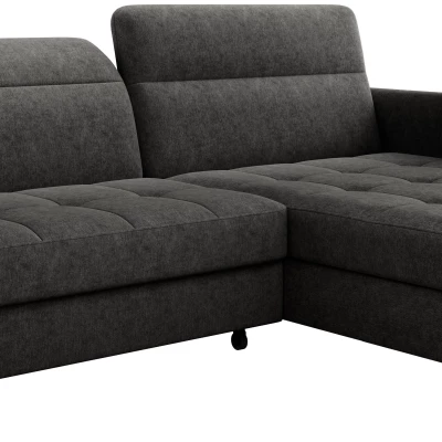 Elegantes Schlafsofa ZULEYKA – schwarz, rechte Ecke