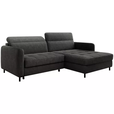 Elegantes Schlafsofa ZULEYKA – schwarz, rechte Ecke