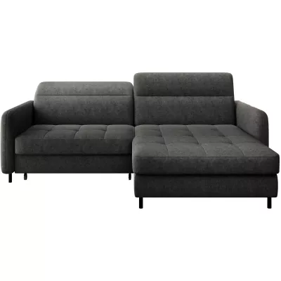 Elegantes Schlafsofa ZULEYKA – schwarz, rechte Ecke