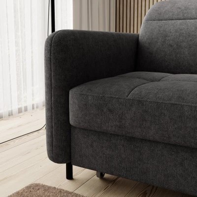 Elegantes Schlafsofa ZULEYKA – schwarz, rechte Ecke