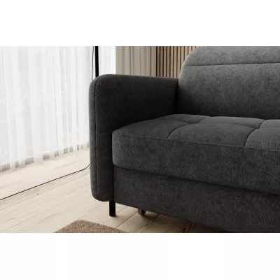 Elegantes Schlafsofa ZULEYKA – schwarz, rechte Ecke