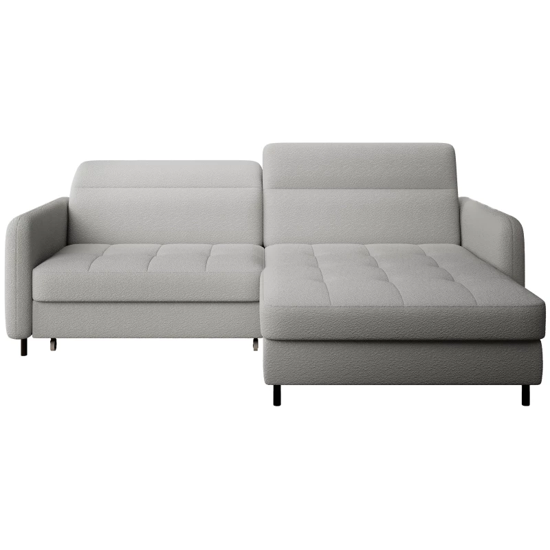 Elegantes Schlafsofa ZULEYKA – hellgrau, rechte Ecke