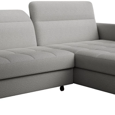 Elegantes Schlafsofa ZULEYKA – hellgrau, rechte Ecke