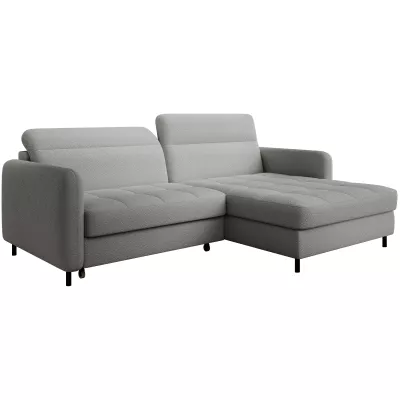 Elegantes Schlafsofa ZULEYKA – hellgrau, rechte Ecke