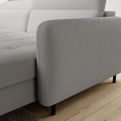 Elegantes Schlafsofa ZULEYKA – hellgrau, rechte Ecke