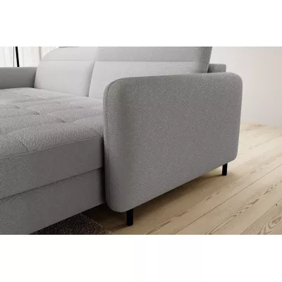 Elegantes Schlafsofa ZULEYKA – hellgrau, rechte Ecke