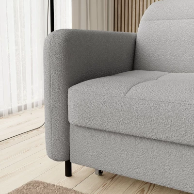 Elegantes Schlafsofa ZULEYKA – hellgrau, rechte Ecke