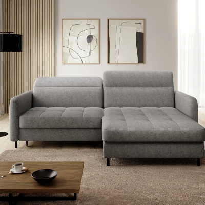 Elegantes Schlafsofa ZULEYKA - grau 2, rechte Ecke