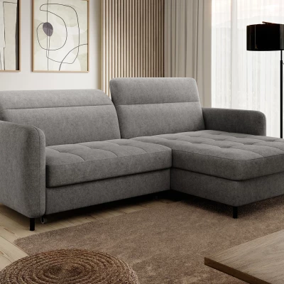 Elegantes Schlafsofa ZULEYKA - grau 2, rechte Ecke