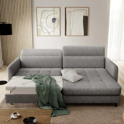 Elegantes Schlafsofa ZULEYKA - grau 2, rechte Ecke