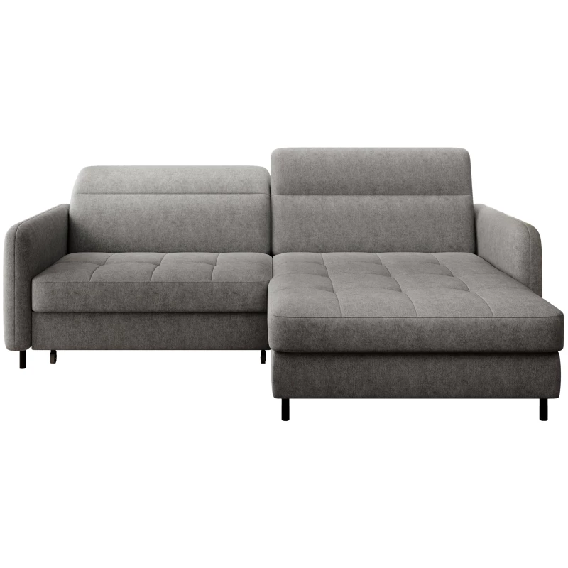 Elegantes Schlafsofa ZULEYKA - grau 2, rechte Ecke