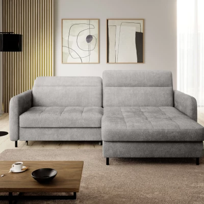 Elegantes Schlafsofa ZULEYKA - grau 3, rechte Ecke