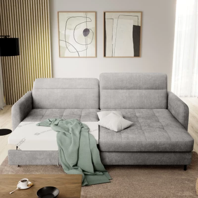Elegantes Schlafsofa ZULEYKA - grau 3, rechte Ecke