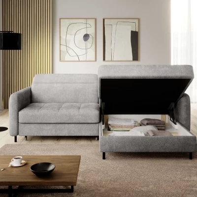 Elegantes Schlafsofa ZULEYKA - grau 3, rechte Ecke