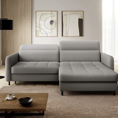 Elegantes Schlafsofa ZULEYKA - grau 1, rechte Ecke