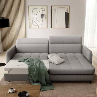 Elegantes Schlafsofa ZULEYKA - grau 1, rechte Ecke