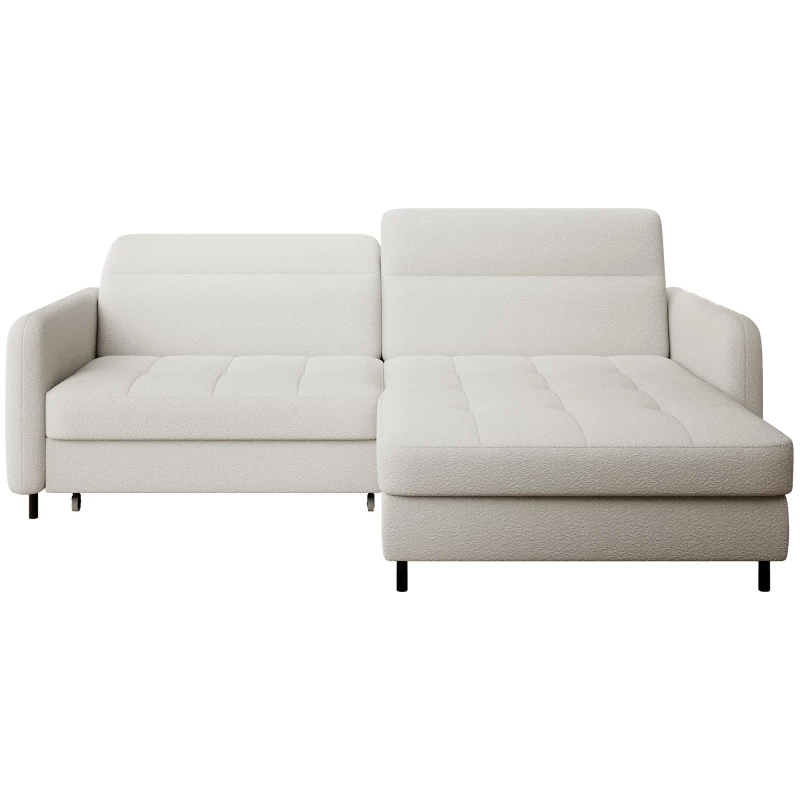 Elegantes Schlafsofa ZULEYKA – weiß, rechte Ecke