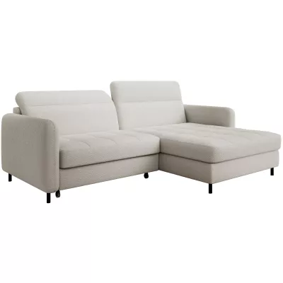 Elegantes Schlafsofa ZULEYKA – weiß, rechte Ecke