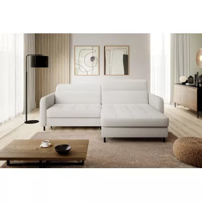 Elegantes Schlafsofa ZULEYKA – weiß, rechte Ecke