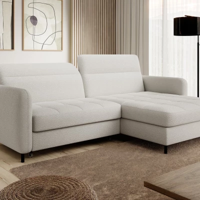Elegantes Schlafsofa ZULEYKA – weiß, rechte Ecke