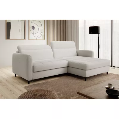 Elegantes Schlafsofa ZULEYKA – weiß, rechte Ecke
