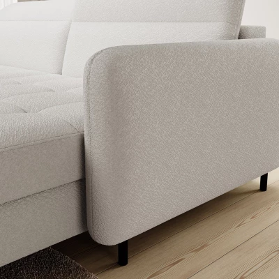 Elegantes Schlafsofa ZULEYKA – weiß, rechte Ecke