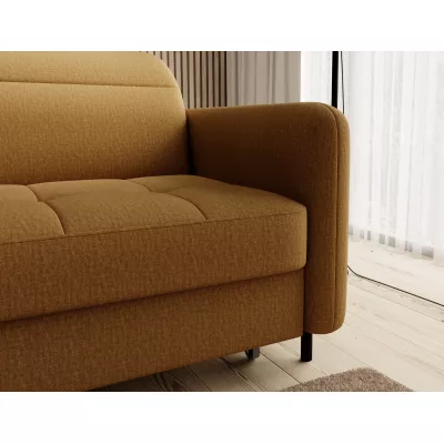 Elegantes Schlafsofa ZULEYKA – Senfgelb, linke Ecke