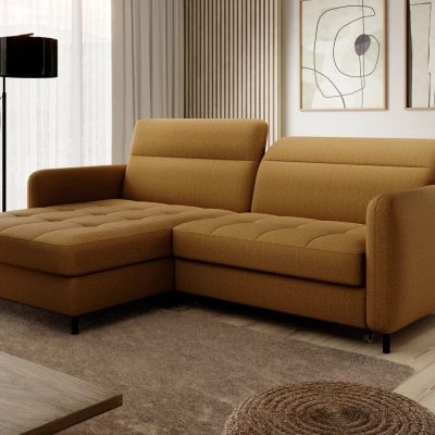 Elegantes Schlafsofa ZULEYKA – Senfgelb, linke Ecke