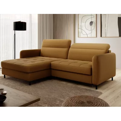Elegantes Schlafsofa ZULEYKA – Senfgelb, linke Ecke