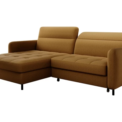 Elegantes Schlafsofa ZULEYKA – Senfgelb, linke Ecke