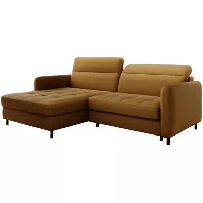 Elegantes Schlafsofa ZULEYKA – Senfgelb, linke Ecke
