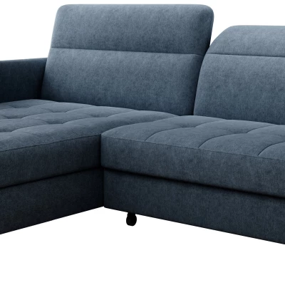 Elegantes Schlafsofa ZULEYKA – blau, linke Ecke